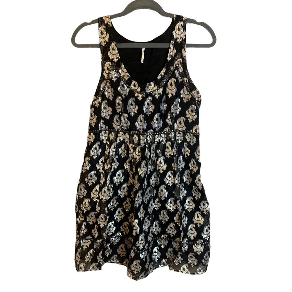 Free People Gold/Silver/Rose Gold Shimmer Dress Size 10